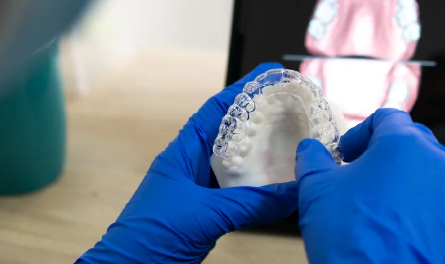 Certified dental aligner with FDA, CE, ISO, and BPA-free safety standards